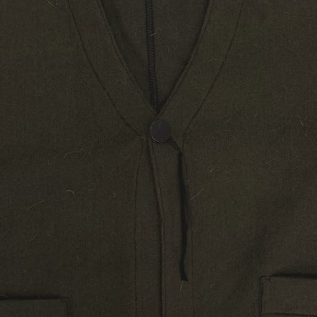 Cut Off 1B Cardigan(NEEDLE SHAGGY MOHAIR) OLIVE