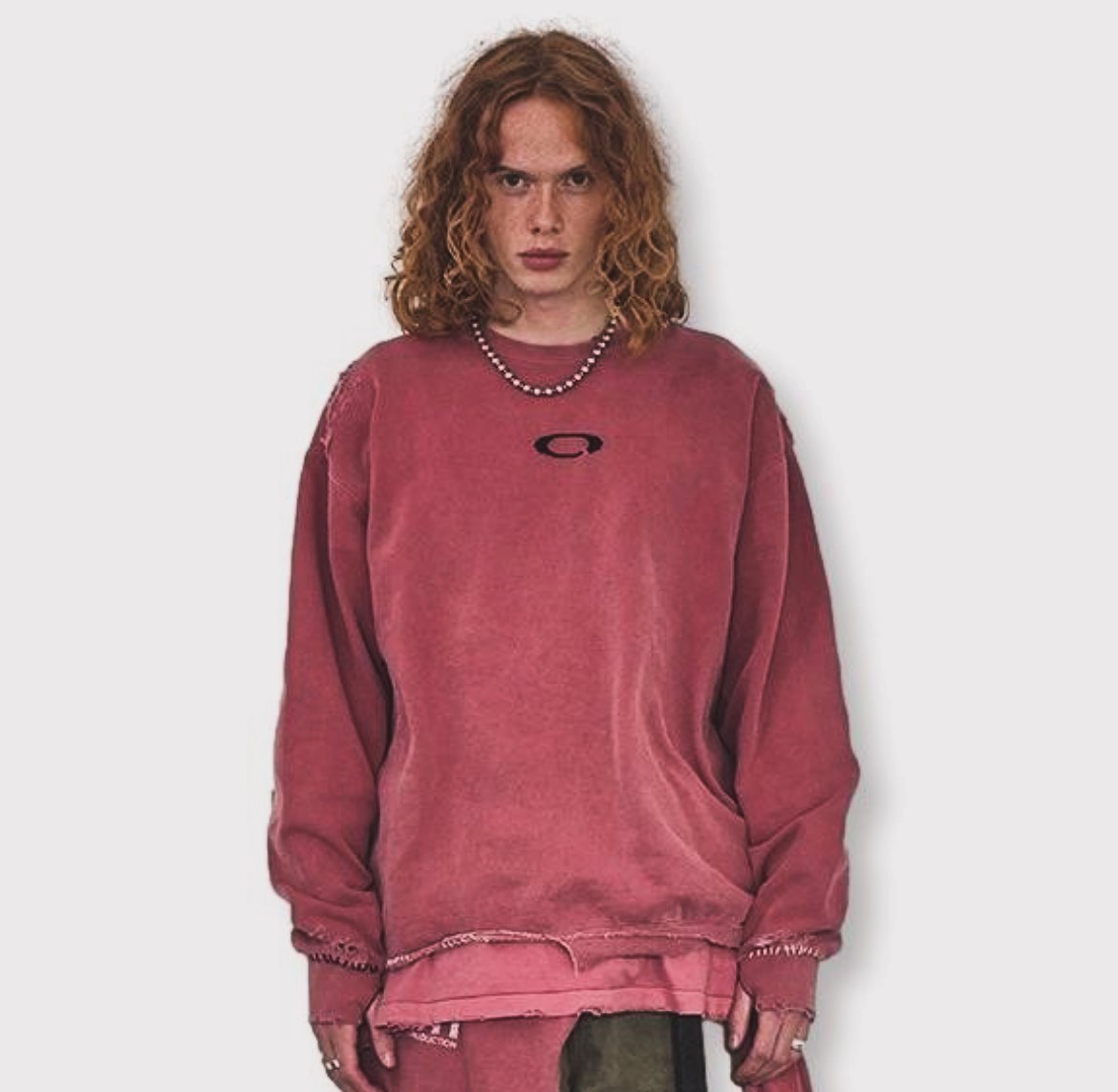 Inactive Crew Sweat With Repaired/FADED SPOT |