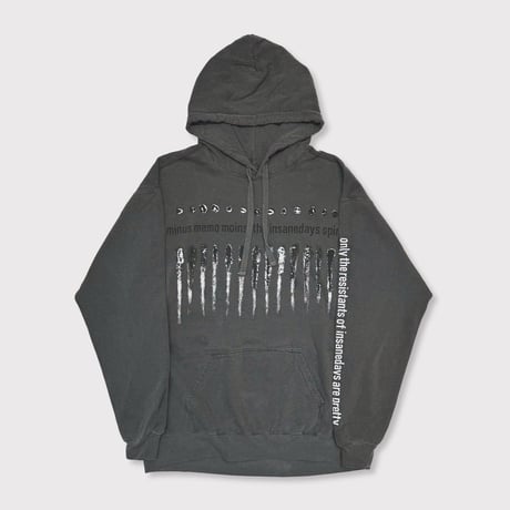 BOOTLEG HOODIE(BLACK SHINE)AGED BLACK