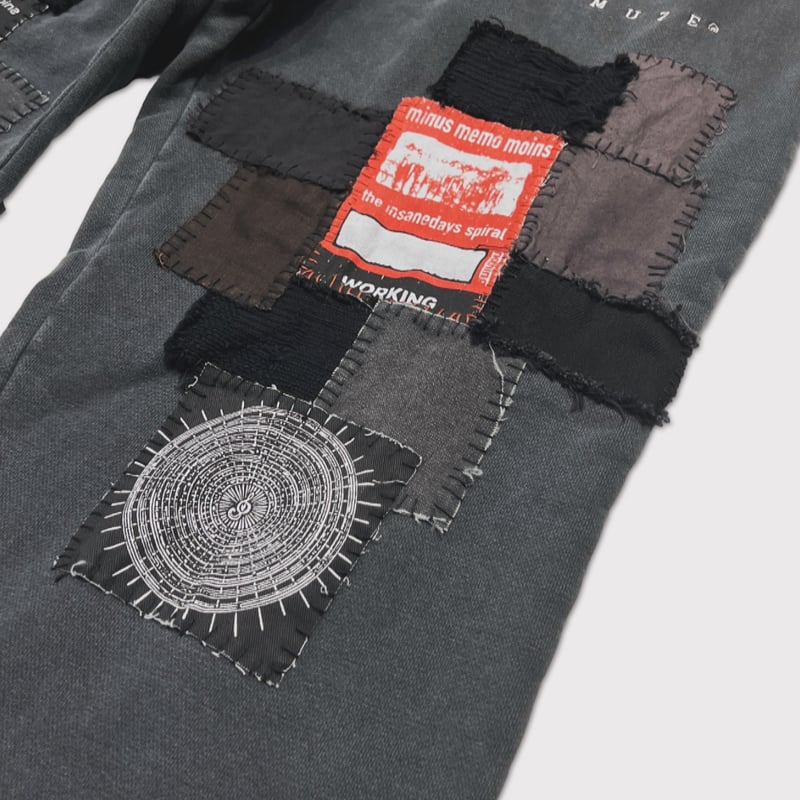 x MUZE BOOTLEG Patch Worked Sweat Pants AGED BL x MUZE BOOTLEG Patch Worked Sweat Pants AGED BL