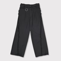 Slash Seam Twist Wide Trousers(VIRGIN WOOL)CHECK