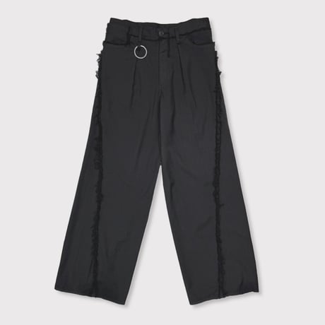Slash Seam Twist Wide Trousers(VIRGIN WOOL)CHECK