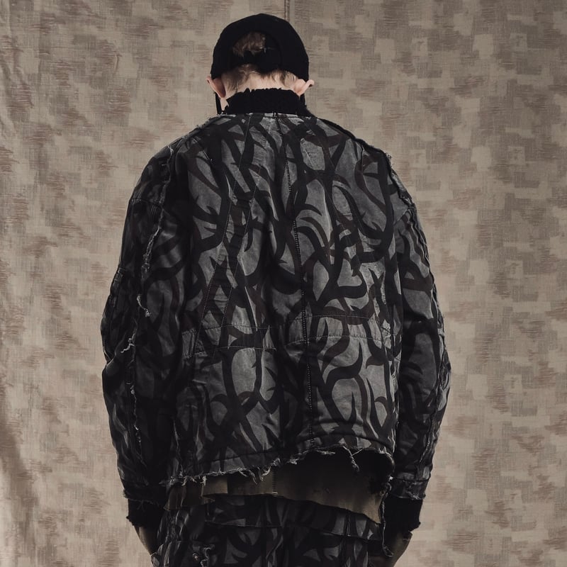 Slash Seam Tribal Camouflage Flight Jacket 20Ye
