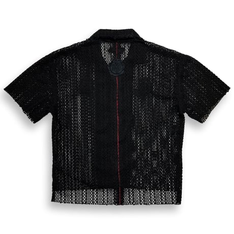 TIMELESS  KAMON ALOHA SHIRT(RASCHEL LACE) BLACK