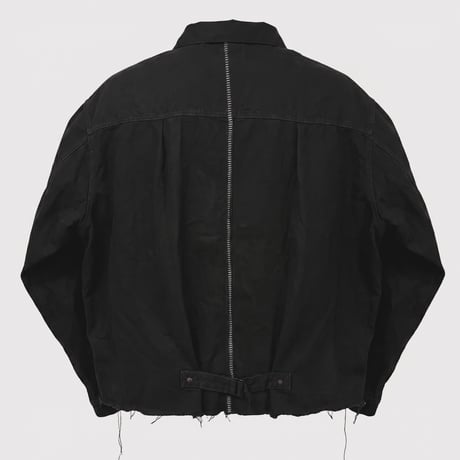 Pleated Blouse With Garment Dyed (ITALIAN AIRFORCE TABLE CLOTH) BLACK