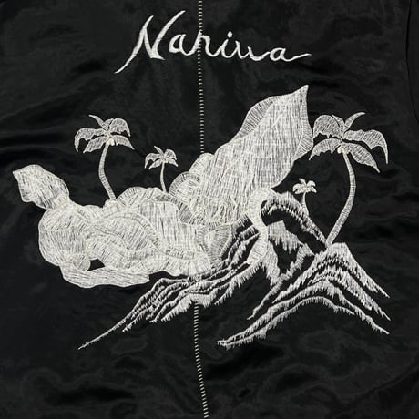 x A PUZZLING HOME Souvenir Love Jacket(TWO FACE) BLACK