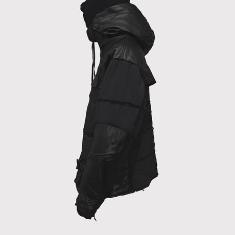 Rustic Edged DAS Parka(VEGETABLE DYED NYLON) BLACK