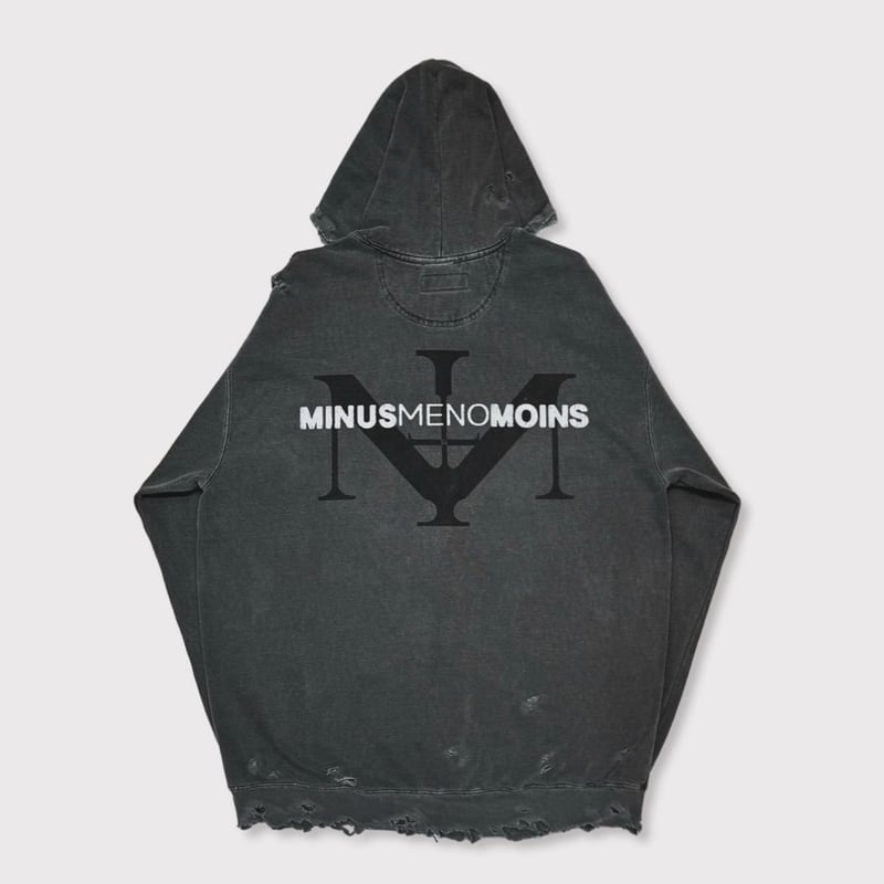 トップス minus BOOTLEG CREW SWEAT DAGED BLACK minus BOOTLEG CREW SWEAT DAGED BLACK