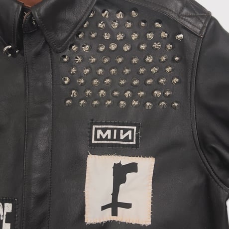 Bootleg Flight Leather Jacket(BROWN CORE) BLACK