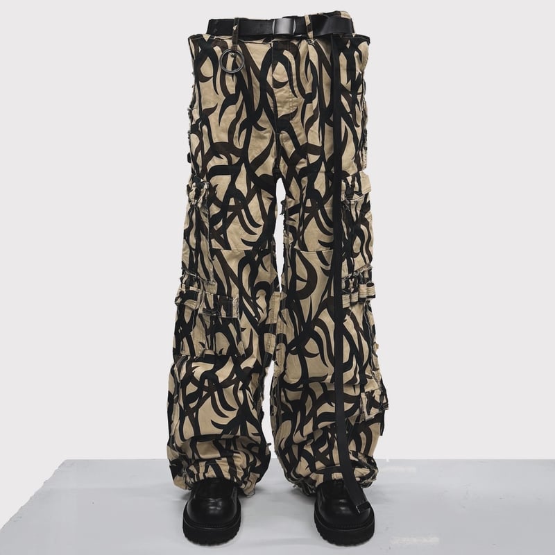 Tribal Camouflage Slash Seam HBT Cargo DUST(AGE