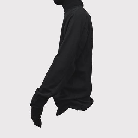 Combat Long Thermal With Damaged(CLASSIC WAFFLE KNIT) BLACK