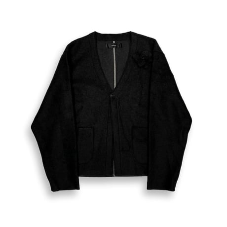 TIMELESS  CUT OFF 1B CARDIGAN BLACK ROSE(COMPRESSION KNIT)