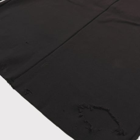 High-Neck Cotton Logo Knit With Damaged(HIGH GAUGE RIB KNIT)CHARCOAL