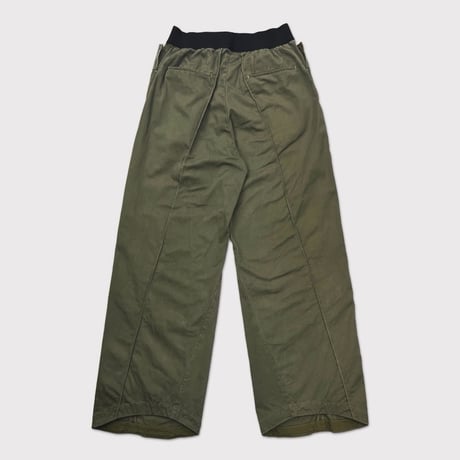 Home Trousers With Night-Cut(AGED TWILL) OLIVE