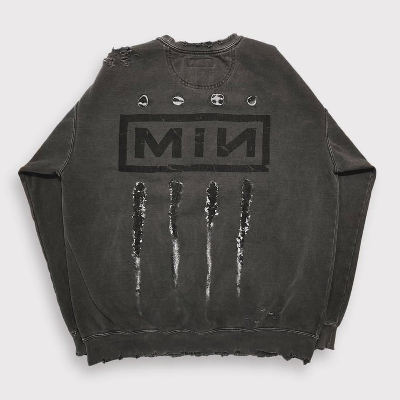 BOOTLEG CREW SWEAT(BLACK SHINE)AGED BLACK with
