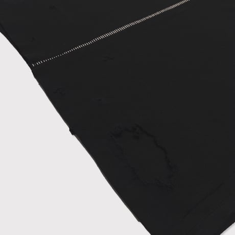 High-Neck Cotton Logo Knit With Damaged(HIGH GAUGE RIB KNIT)BLACK