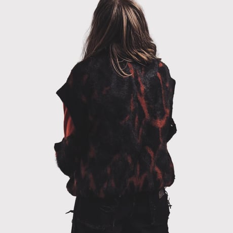 Tribal Camouflage Mohair Cardigan(KID MOHAIR)