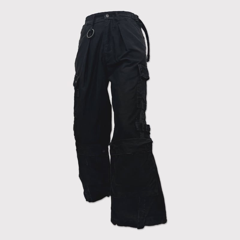 Slash Seam Twist Cargo Pants(PIGMENT DYED MOLES