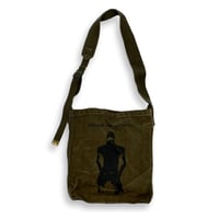 BOOTLEG MAIL BAG(ITALIAN VINTAGE LINEN CANVAS)BLACK