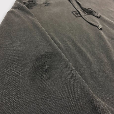 BOOTLEG HOODIE(SIN)AGED BLACK with DAMAGED