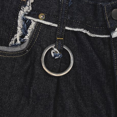 Slash Seam Twist Cargo Jeans(KOJIMA)INDIGO