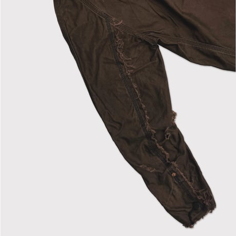 Chore Jacket With Damaged(PIGMENT DYED MOLESKIN) MOCHA