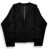 TIMELESS  CUT OFF 1B CARDIGAN NOIR(LIKES MOHAIR SHAGGY KNIT)