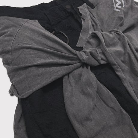 Twist Buggy Jean Boro Crust With Wrapped(NOIR)