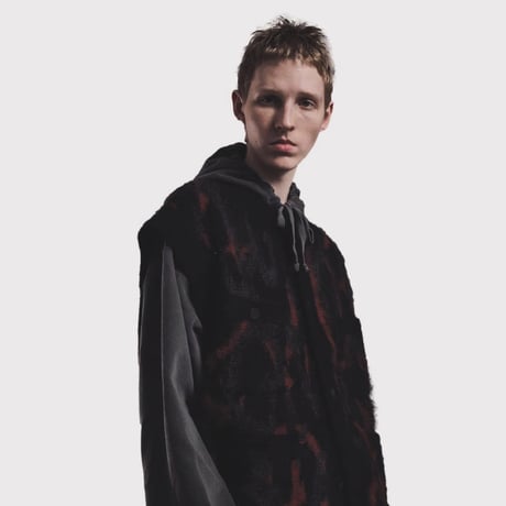 Tribal Camouflage Mohair Cardigan(KID MOHAIR)