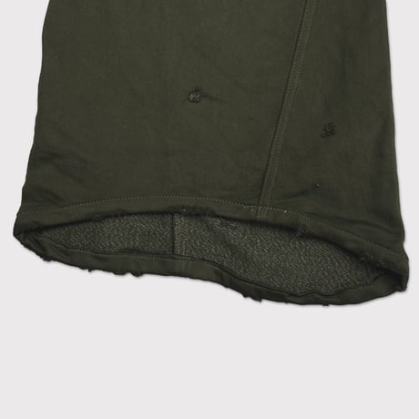 Home Flare Jeans With Damaged(INLAY DENIM) OLIVE