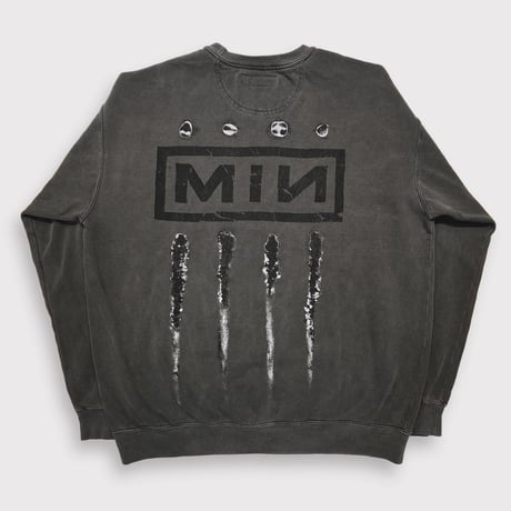 トップス minus BOOTLEG CREW SWEAT DAGED BLACK minus BOOTLEG CREW SWEAT DAGED BLACK