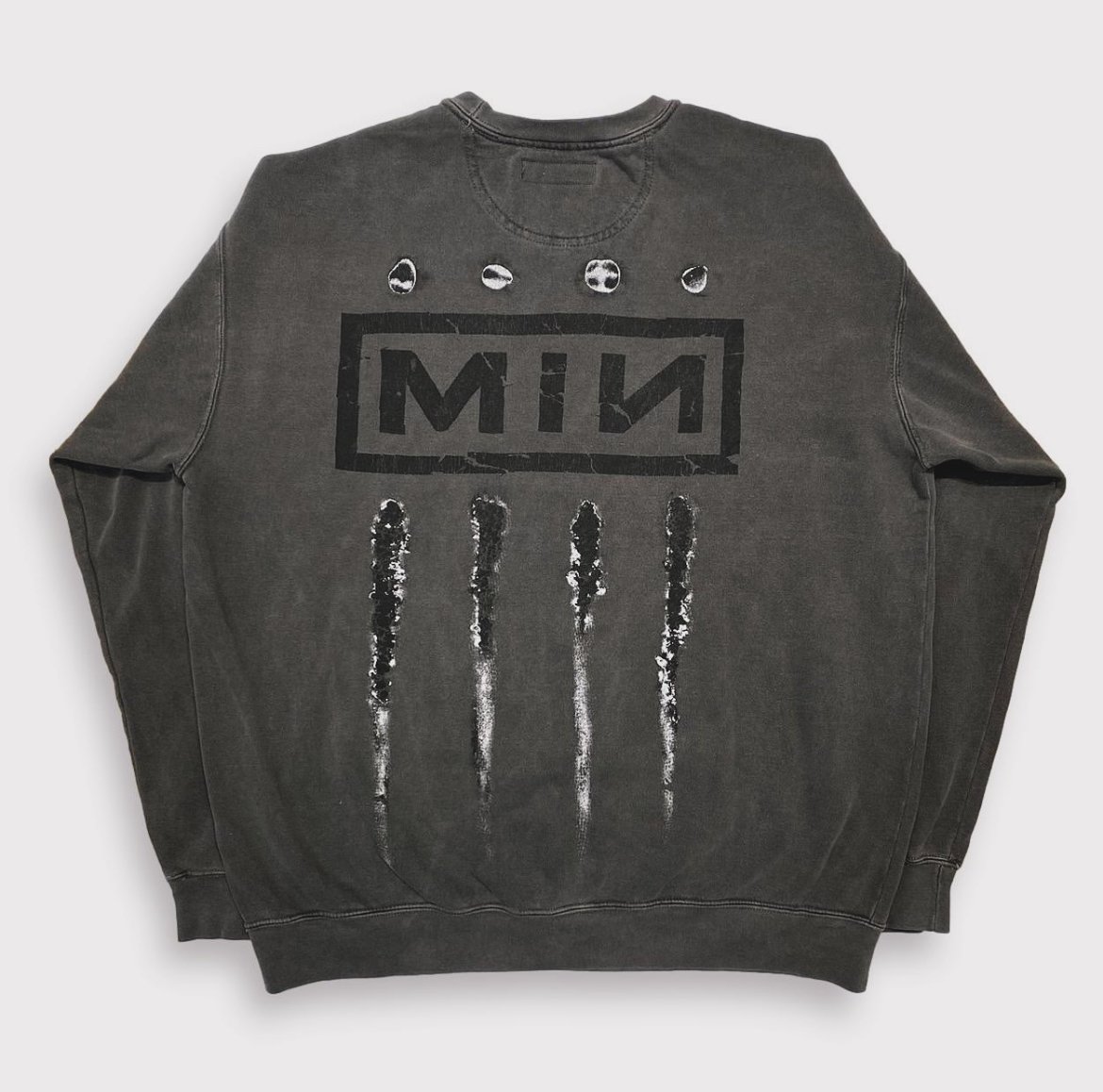 BOOTLEG CREW SWEAT(BLACK SHINE)AGED BLACK | MIN