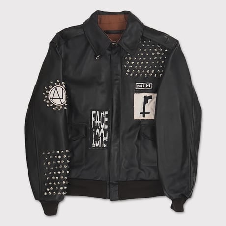 Bootleg Flight Leather Jacket(BROWN CORE) BLACK