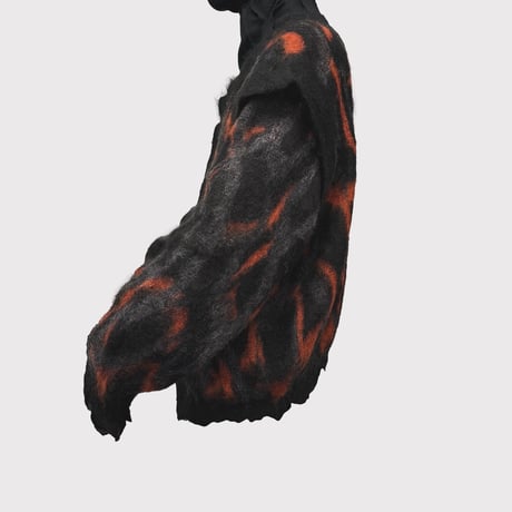 Tribal Camouflage Mohair Cardigan(KID MOHAIR)