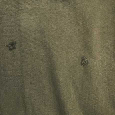 Home Wide Jeans With Damaged(INLAY DENIM) OLIVE