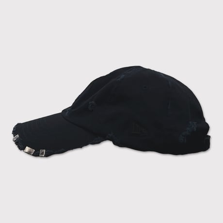 Sigunatured Cap With DAMAGED(CLASSIC TIWLL) WASHED BLACK