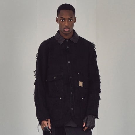 Rustic Collar Chore Jacket Boro Crust(NOIR)