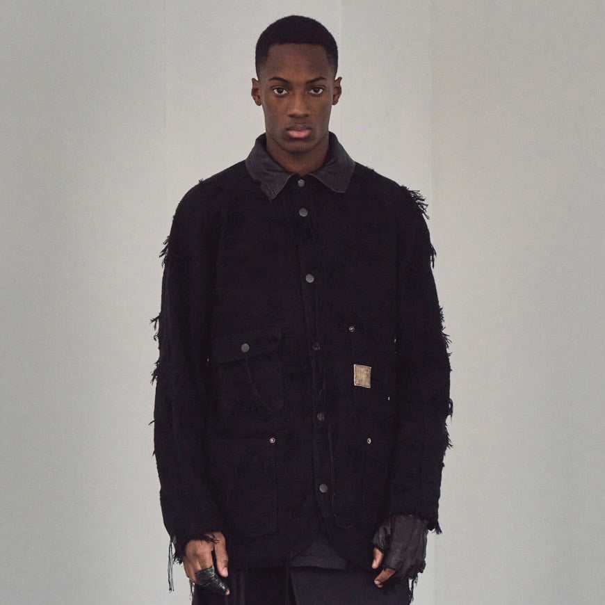 Rustic Collar Chore Jacket Boro Crust(NOIR) | M