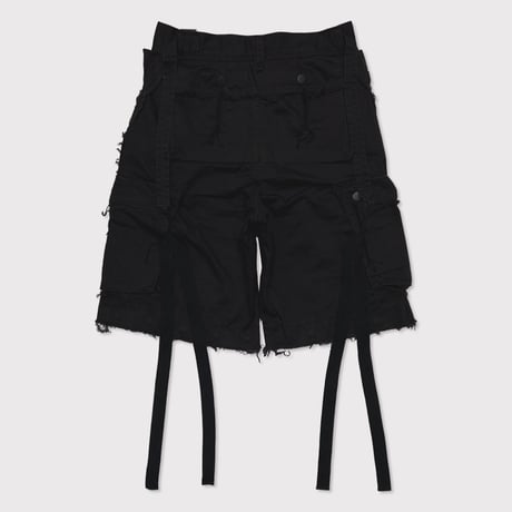 Slash Seam Twist Cargo Pants(AGED TWILL) AGED BLACK