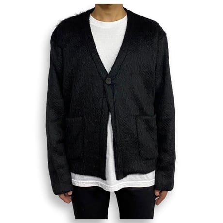 TIMELESS  CUT OFF 1B MOHAIR CARDIGAN MIDNIGHT(ITALIAN MOHAIR KNIT)