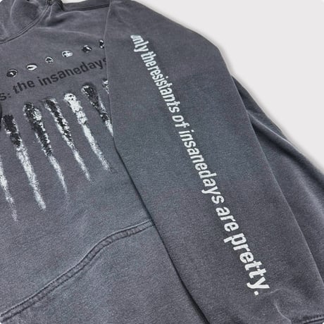 BOOTLEG HOODIE(BLACK SHINE)AGED BLACK