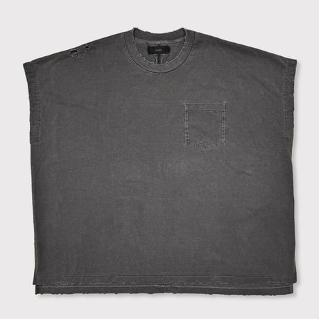 Pocket TunicWith Damaged(AGED BLACK)