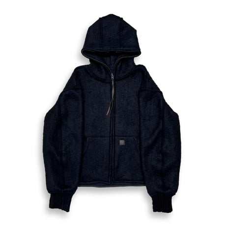 TIMELESS  Slash Seam Over Active Hoodie(ITALIAN MOHAIR WOOL)