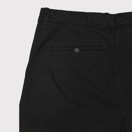 Wrapped Work Trousers With Night-Cut(AGED TWILL) BLACK