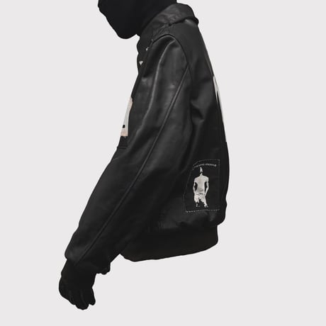 Bootleg Flight Leather Jacket(BROWN CORE) BLACK