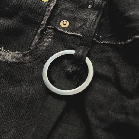 Slash Seam Twist Cargo Jeans(NOIR)