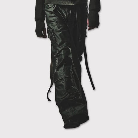 Slash Seam Twist Cargo Pants(PIGMENT DYED MOLESKIN) OLIVE