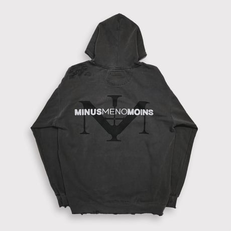 BOOTLEG HOODIE(SIN)AGED BLACK with DAMAGED