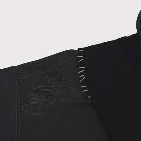 Bootleg Layered Hoodie(SHINE) AGED BLACK