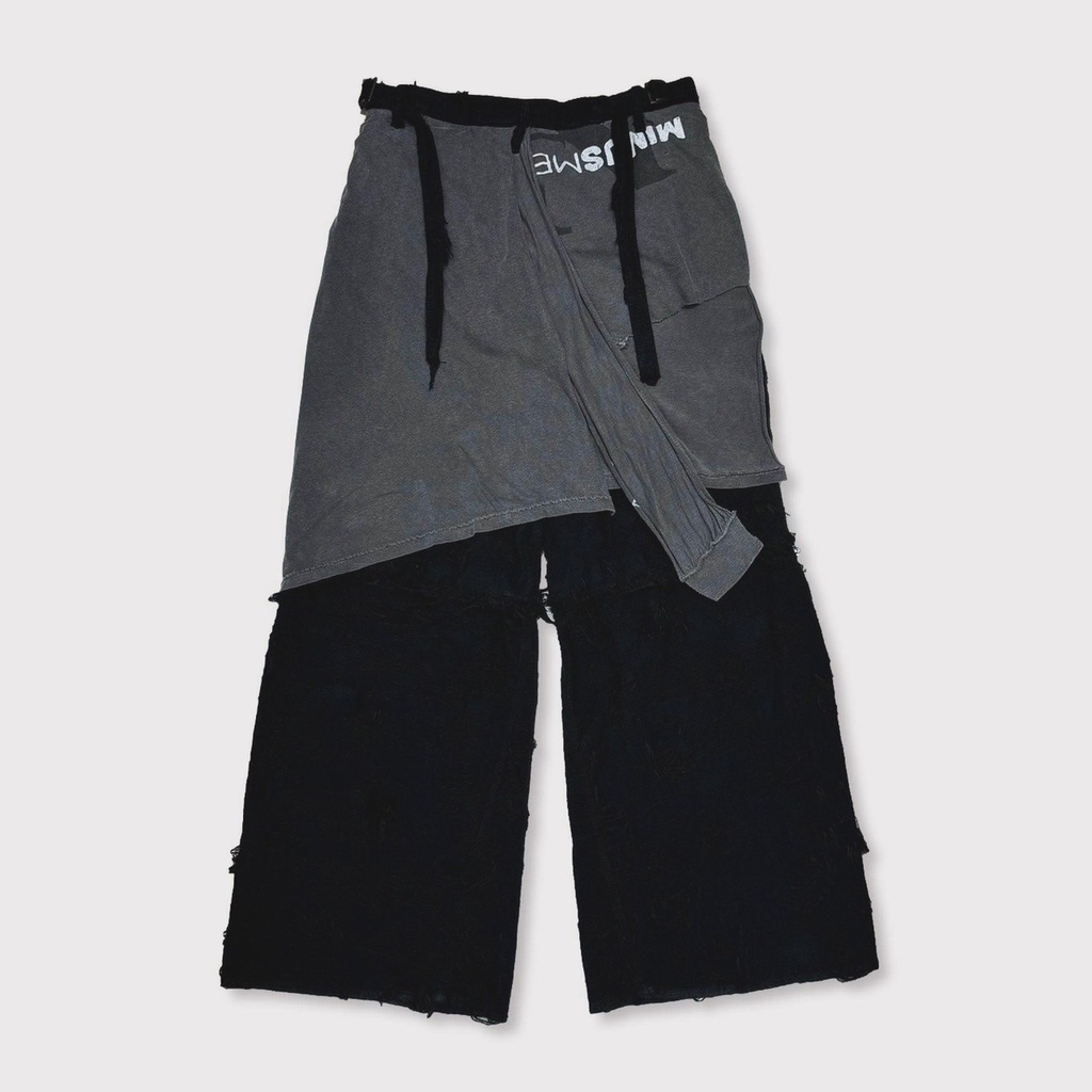 Twist Buggy Jean Boro Crust With Wrapped(NOIR)